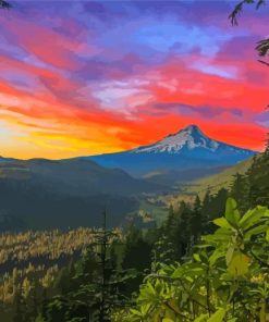 Pacific Crest Trail Sunset Paint By Numbers