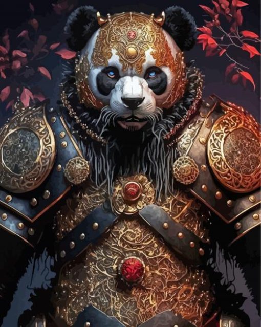 Panda Bear Warrior Paint By Numbers