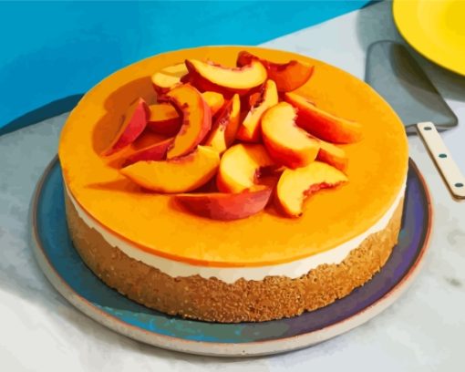 Peach Cheesecake Paint By Numbers