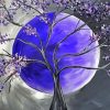 Purple Moon Tree Paint By Numbers