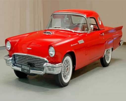 Red 1957 Thunderbird Paint By Numbers