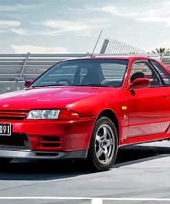 Red Skyline Car Paint By Numbers