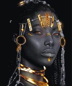 Aesthetic African Lady Paint By Numbers