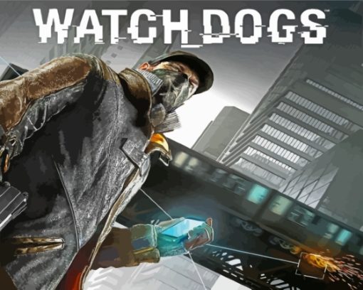 Watch Dogs Video Game Poster Paint By Numbers