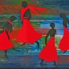 Abstract Black Women Dancing Paint By Numbers