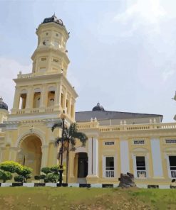 Abu Bakar Mosque Johor Bahru Paint By Numbers