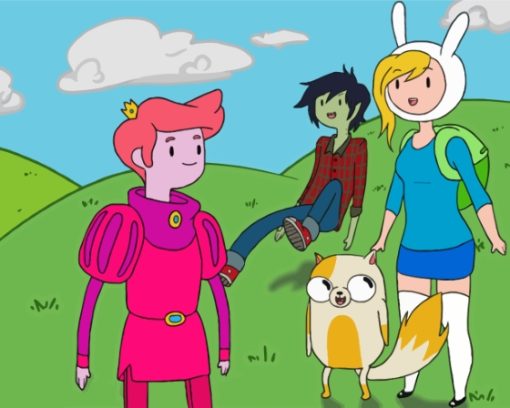 Adventure Time Fionna And Cake Characters Paint By Numbers