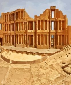 Ancient Sabratha Theatre Libya Paint By Number