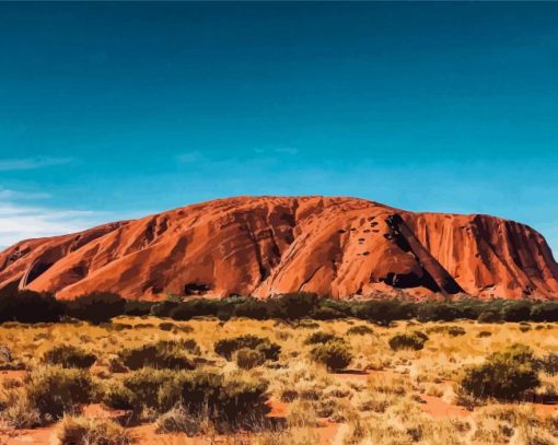 Australian Outback Landscape Paint By Numbers