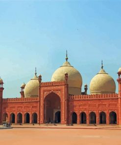 Badshahi Mosque Gujrat Pakistan Paint By Numbers