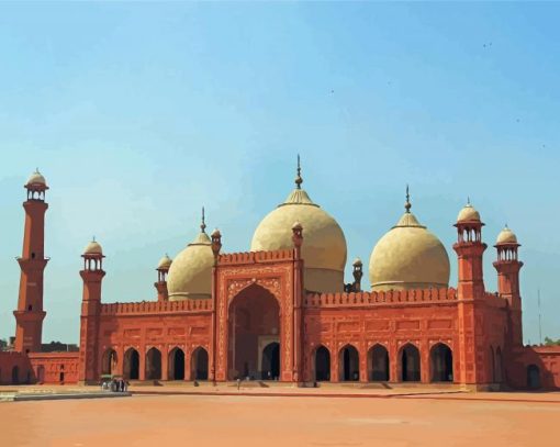 Badshahi Mosque Gujrat Pakistan Paint By Numbers