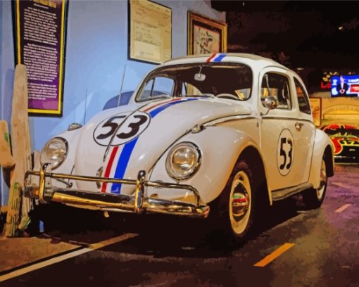 Beetle Herbie Car Paint By Numbers