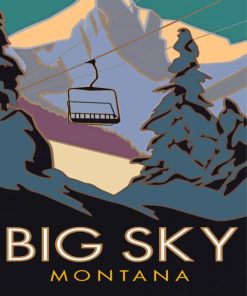 Big Sky Montana Lone Peak Poster Paint By Numbers