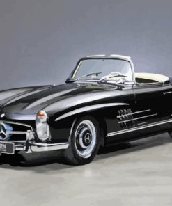 Black Mercedes 300 SL Paint By Numbers