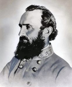 Black And White American Stonewall Jackson Paint By Numbers