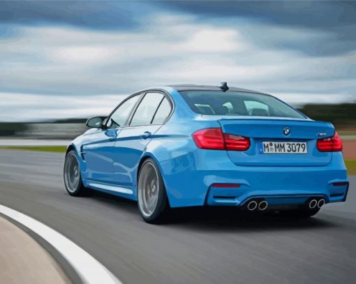 Blue BMW F80 M3 Car Paint By Numbers