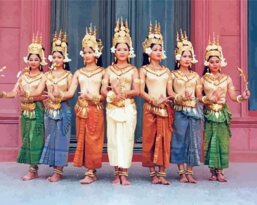 Cambodia Dancers Paint By Numbers