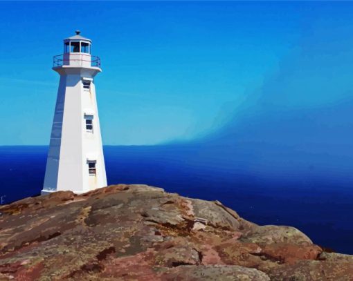 Cape Spear Lighthouse Canada Paint By Numbers