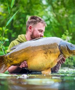 Carp Fishing In Water Paint By Numbers