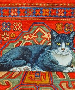 Cat And Persian Rug Paint By Numbers