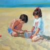 Children On Beach Paint By Numbers