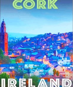 Cork City Ireland Poster Paint By Numbers