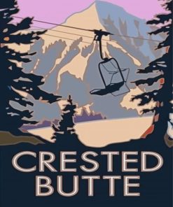 Crested Butte Poster Paint By Numbers