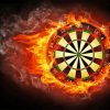 Dartboard On Fire Paint By Numbers