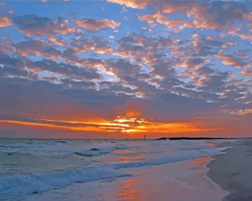 Destin Florida Beach Sunrise Paint By Numbers