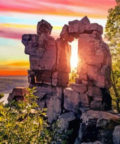 Devil's Lake State At Sunset Paint By Numbers