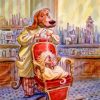 Dog In A Barbers Chair Art Paint By Numbers