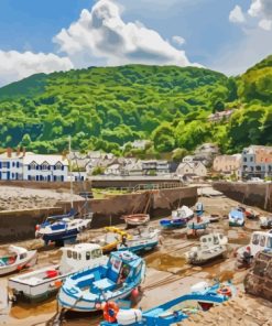 England Lynmouth Village Paint By Numbers