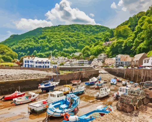 England Lynmouth Village Paint By Numbers