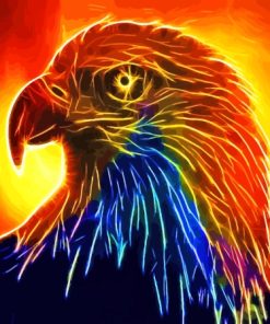 Fire Fantasy Eagle Paint By Numbers