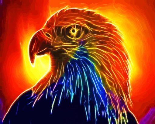 Fire Fantasy Eagle Paint By Numbers