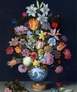 Flowers In Old Vase Paint By Numbers