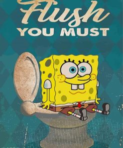 Flush You Must SpongeBob Paint By Numbers