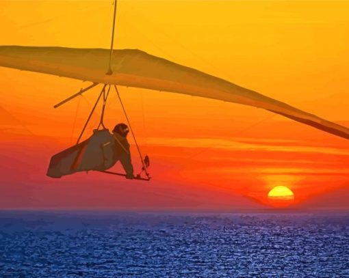 Hang Gliding With Horizon View Paint By Numbers