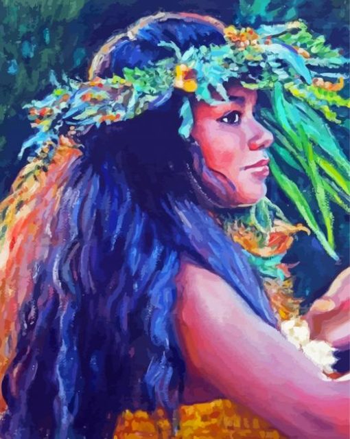 Hawaiian Lady Paint By Numbers