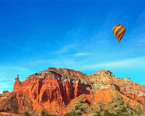 Hot Air Ballooning Over Palo Duro Canyon Paint By Numbers