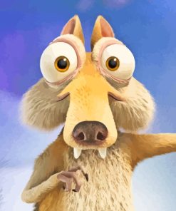 Ice Age Scrat Character Paint By Numbers