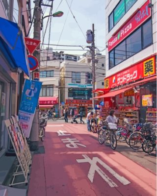 Kawaguchi Streets Paint By Numbers