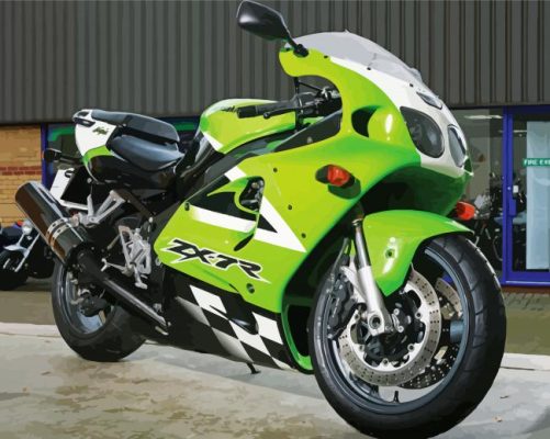 Kawasaki Ninja ZX 7R Motorcycle Paint By Numbers