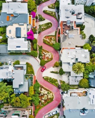 Lombard Street California Paint By Numbers