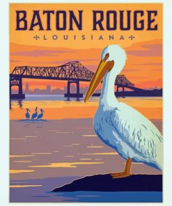 Louisiana Baton Rouge Paint By Numbers