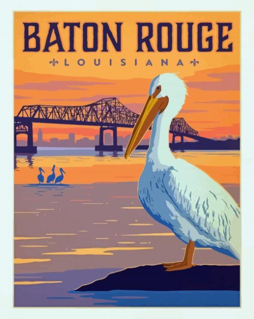 Louisiana Baton Rouge Paint By Numbers