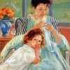 Mary Stevenson Cassatt Young Mother Sewing Paint By Numbers