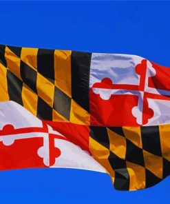 Maryland Flying Flag Paint By Numbers