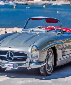 Mercedes Sl 300 By Sea Paint By Numbers