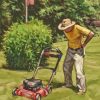 Mowing Grass Paint By Numbers